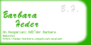 barbara heder business card